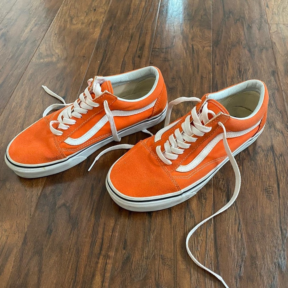 orange old skool vans